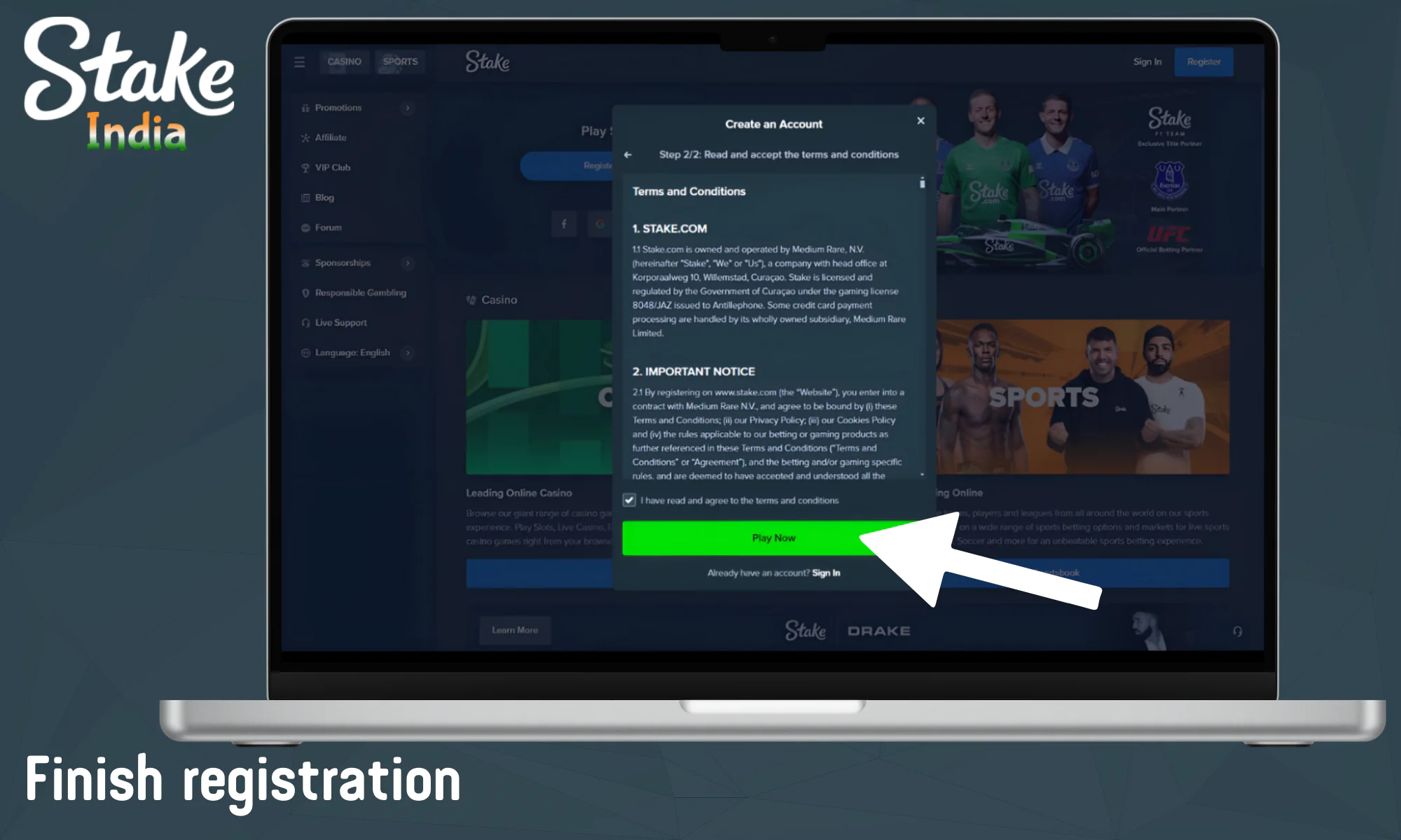 Complete the registration process